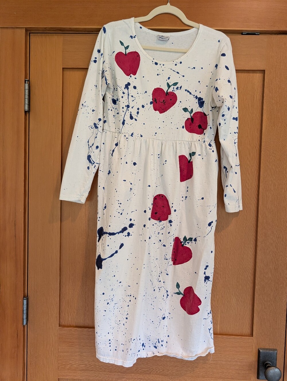 Vintage Teacher Dress 🍎 Cotton Knit Art To Wear Unique ❤️ XS